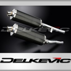 Suzuki GSX1400 2001-2004 Delkevic 350mm Oval Carbon Exhaust Silencer Can Kit