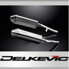 Suzuki GSX1400 2001-2004 Delkevic 320mm Tri-Oval Stainless Exhaust Silencer Kit