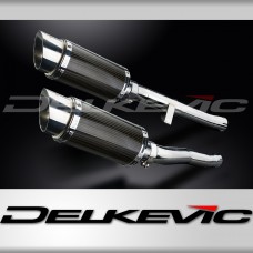 Suzuki GSX1400 2001-2004 Delkevic 200mm Round Carbon Exhaust Silencer Can Kit