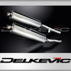 Suzuki GSX1400 2001-2004 Delkevic 450mm Oval Stainless Exhaust Silencer Can Kit
