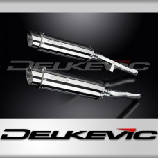 Suzuki GSX1400 2001-2004 Delkevic 350mm Round Stainless Exhaust Silencer Can Kit