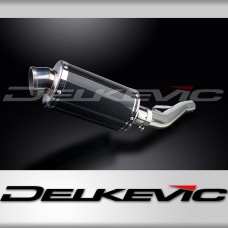 Suzuki GSX1400 2005-2009 Delkevic 225mm Oval Carbon Exhaust Silencer Can Kit