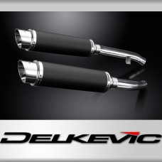 YAMAHA FJR1300 2001-2005 350mm CARBON ROUND BSAU SILENCER EXHAUST KIT