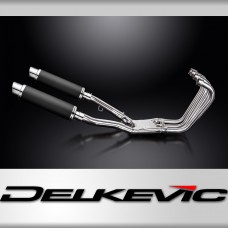 YAMAHA FJ1200 3CV 1988-90 FULL 4-2 EXHAUST 350mm CARBON ROUND BSAU SILENCERS