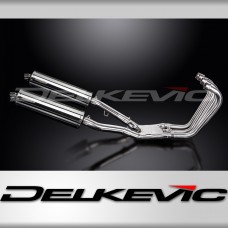 YAMAHA FJ1200 3XW 1991-96 FULL EXHAUST SYSTEM 450mm STAINLESS OVAL SILENCERS