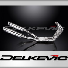 YAMAHA FJ1200 3XW 1991-96 FULL EXHAUST SYSTEM 350mm STAINLESS ROUND SILENCERS 