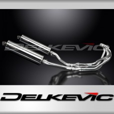 YAMAHA XJ600 DIVERSION 1992-04 FULL EXHAUST 450mm STAINLESS OVAL BSAU SILENCERS