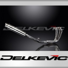 YAMAHA FZS600 FAZER 98-03 FULL EXHAUST SYSTEM 350mm STAINLESS ROUND BSAU SILENCE