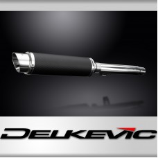 YAMAHA SR400 2014-2016 350mm CARBON ROUND BSAU SILENCER EXHAUST KIT