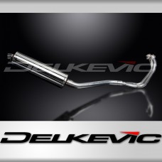 YAMAHA TDM850 91-01 FULL EXHAUST SYSTEM 450mm STAINLESS OVAL BSAU SILENCER