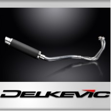 YAMAHA TDM850 91-01 FULL EXHAUST SYSTEM 350mm CARBON ROUND BSAU SILENCER