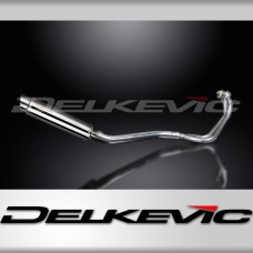 YAMAHA TDM850 91-01 FULL EXHAUST SYSTEM 350mm STAINLESS ROUND BSAU SILENCER