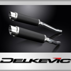 YAMAHA TDM900 2002-2013 350mm ROUND CARBON BSAU SILENCER EXHAUST KIT