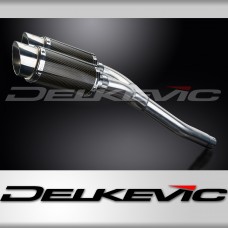 YAMAHA FZ6N FZ6S FAZER 04-10 200mm ROUND CARBON  SILENCER EXHAUST KIT