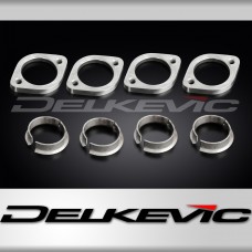 HONDA CBR600F 87-90 EXHAUST FLANGES & COLLETS SET OF 4 OEM COMPATIBLE DOWNPIPES