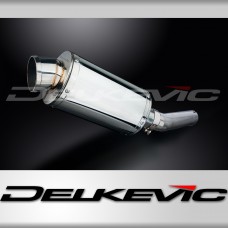 Honda CBR600F 1991-1998 Delkevic 225mm Oval Stainless Exhaust Silencer Can Kit