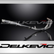 HONDA CBR600F 99-00 FULL 4-1 EXHAUST SYSTEM 350mm CARBON ROUND BSAU SILENCER 