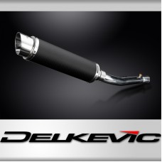 Honda CBR600F 2001-2006 350mm ROUND CARBON BSAU SILENCER EXHAUST KIT