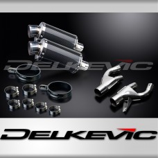 YAMAHA V-MAX 1200 1984-2007 225mm OVAL CARBON SILENCER EXHAUST KIT