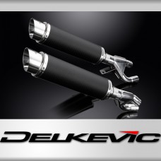 YAMAHA V-MAX 1200 1984-2007 350mm ROUND CARBON BSAU SILENCER EXHAUST KIT