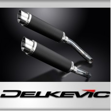 YAMAHA YZF-R1 2009-2014 350mm ROUND CARBON BSAU SILENCER EXHAUST KIT