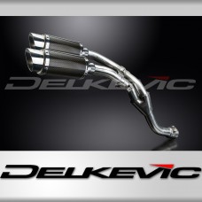 YAMAHA YZF-R1 YZFR1 09-14 DECAT 200mm ROUND CARBON  SILENCER EXHAUST KIT