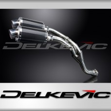 YAMAHA YZF-R1 YZFR1 09-14 DECAT 225mm OVAL CARBON SILENCER EXHAUST KIT