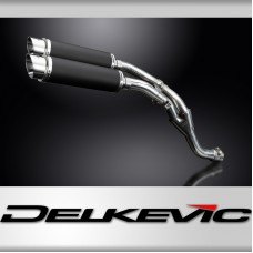 YZFR1 YZF-R1 2009-2014 / 2* DL10 ROUND 350mm (14 inch) CARBON FIBRE SILENCERS + DE-CAT PIPE