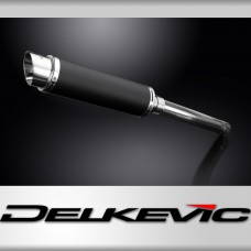 Yamaha YZF750R 1994-1998 350mm Round Carbon Exhaust Silencer Can Kit