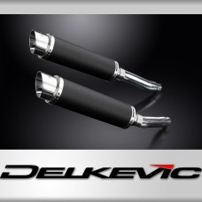 YAMAHA TRX850 1995-1999 350mm ROUND CARBON BSAU SILENCER EXHAUST KIT