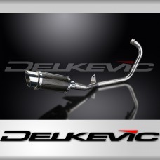 YAMAHA YBR125ED 2005-16 FULL EXHAUST SYSTEM 200mm CARBON ROUND SILENCER    