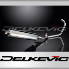 YAMAHA YBR125ED 2005-16 FULL EXHAUST SYSTEM 450mm STAINLESS OVAL BSAU SILENCER