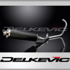 YAMAHA YBR125ED 2005-16 FULL EXHAUST SYSTEM 450mm CARBON OVAL BSAU SILENCER