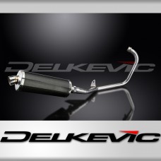 YAMAHA YBR125ED 2005-16 FULL EXHAUST SYSTEM 350mm CARBON OVAL BSAU SILENCER