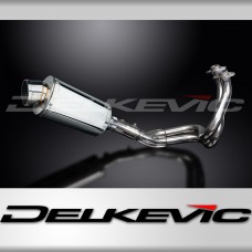 KAWASAKI ER6N ER6F 2006-11 FULL EXHAUST SYSTEM 225mm STAINLESS OVAL SILENCER