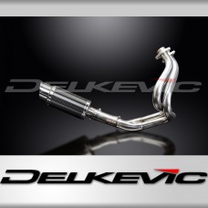 KAWASAKI ER6N ER6F 2012-16 FULL EXHAUST SYSTEM 200mm CARBON ROUND SILENCER