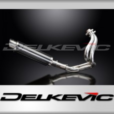 KAWASAKI ER6N ER6F 2012-16 FULL EXHAUST SYSTEM 350mm CARBON ROUND BSAU SILENCER