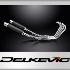 YAMAHA XJR1200 FULL 4-2 EXHAUST SYSTEM 350mm CARBON ROUND BSAU SILENCERS