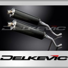 YAMAHA XT660X XT660R 2004-2016 450mm OVAL CARBON BSAU SILENCER EXHAUST KIT