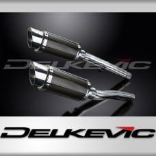 TRIUMPH TRIDENT 750 900 1991-93 200mm ROUND CARBON  SILENCER EXHAUST KIT