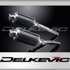 TRIUMPH TRIDENT 750 900 1991-93 225mm OVAL CARBON SILENCER EXHAUST KIT