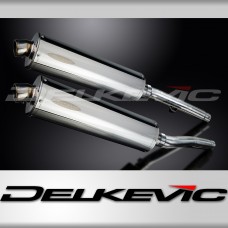 TRIUMPH TRIDENT 750 900 1991-93 450mm OVAL STAINLESS BSAU SILENCER EXHAUST KIT