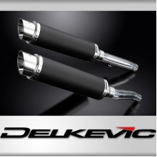 TRIUMPH TRIDENT 750 1994-1998 350mm CARBON ROUND BSAU SILENCER EXHAUST KIT