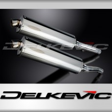 TRIUMPH TRIDENT 900 1994-1998 450mm OVAL STAINLESS BSAU SILENCER EXHAUST KIT