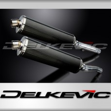 TRIUMPH TRIDENT 900 1994-1998 450mm OVAL CARBON BSAU SILENCER EXHAUST KIT