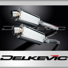 TRIUMPH TRIDENT 900 1994-1998 225mm OVAL STAINLESS SILENCER EXHAUST KIT