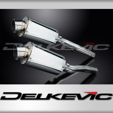 TRIUMPH TROPHY 1200 1991-1993 225mm OVAL STAINLESS SILENCER EXHAUST KIT