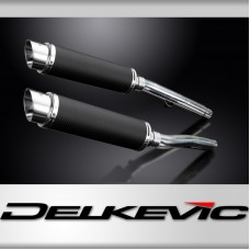 TRIUMPH TROPHY 1200 1991-1993 350mm CARBON ROUND BSAU SILENCER EXHAUST KIT