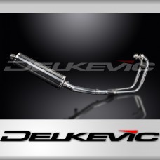 SUZUKI GS500 E/F 1989-2009 FULL 2-1 EXHAUST SYSTEM 450mm CARBON OVAL SILENCER