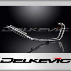 SUZUKI GS500 E/F 1989-2009 FULL 2-1 EXHAUST SYSTEM 350mm CARBON OVAL SILENCER 